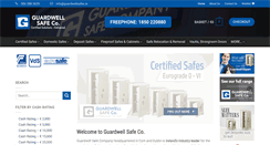 Desktop Screenshot of guardwellsafes.ie